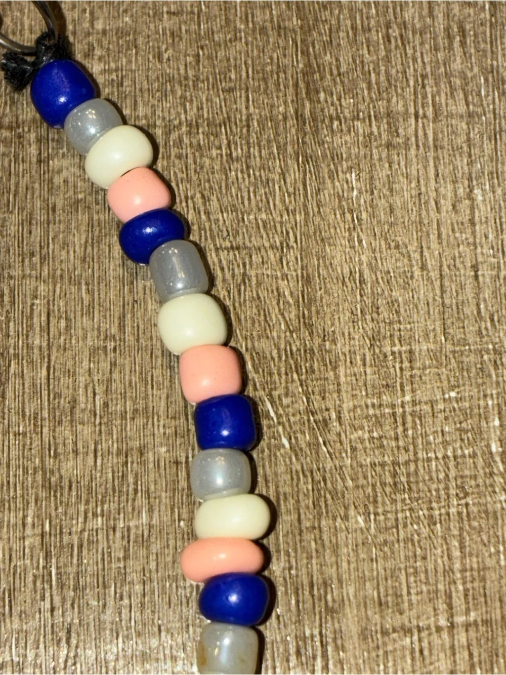 Beaded Bracelet in Blue, Pink & White